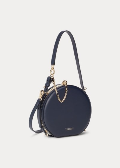 Bolsos Ralph Lauren Mujer Azul Marino - Calfskin Canteen - XWZEH7605